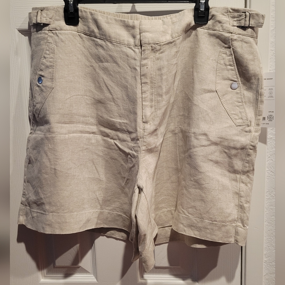 Athleta Linen Blend Khaki/Tan Women’s Shorts